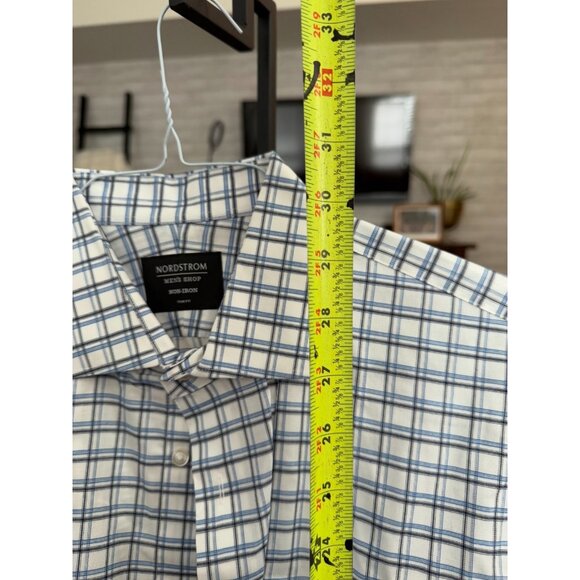 Nordstrom Non-iron Trim Fit Button Up Long Sleeves Dress Shirt Mens Size 34-35 - Picture 3 of 7
